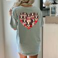 Boston Terrier Heart Valentine Boston Terrier Women's Comfort Colors T-Shirt Back Print Bay