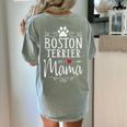 Boston Terrier Mama Boston Terrier Lover Shirt Women's Comfort Colors T-Shirt Back Print Bay