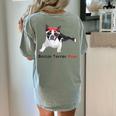 Boston Terrier Mom Bandana Boston Terrier Dog Women's Comfort Colors T-Shirt Back Print Bay