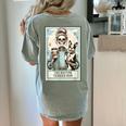 The Boston Terrier Mom Skeleton Spooky Season Halloween Women's Comfort Colors T-Shirt Back Print Bay