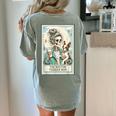 Boston Terrier Mom Skeleton Tarot Card Witch Vibes Dog Mom Women's Comfort Colors T-Shirt Back Print Bay