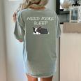 Boston Terrier Puppy Need More Sleep Pajama For Bedtime Women's Comfort Colors T-Shirt Back Print Bay