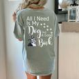 Boston Terrier Reading Books Love My Dog Men Women Kids T-Shirt Women's Comfort Colors T-Shirt Back Print Bay