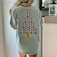 Boston Terrier Santa Hat Xmas Light Men Women Christmas Tree Women's Comfort Colors T-Shirt Back Print Bay