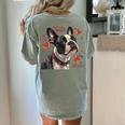 Boston Terrier Is My Valentine Cute Pet Dog Owner Valentine Women's Comfort Colors T-Shirt Back Print Bay