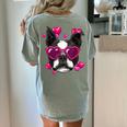 Boston Terrier Valentines Day Shirt Heart Dog Lover Women's Comfort Colors T-Shirt Back Print Bay