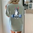 Boston Terrier Weightlifting Deadlift Men Fitness Gym Women's Comfort Colors T-Shirt Back Print Bay