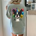 Celebration Event Birthday Party Boston Terrier Women's Comfort Colors T-Shirt Back Print Bay