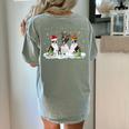 Christmas Boston Terrier Santa Dog Lover Women's Comfort Colors T-Shirt Back Print Bay