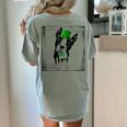Cool Saint Patrick's Boston Terrier T Shirt For Dogs Lovers Women's Comfort Colors T-Shirt Back Print Bay