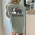 Cute Boston Terrier Boston Mama Women's Comfort Colors T-Shirt Back Print Bay
