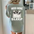 Cute Boston Terrier Need More Sleep Pajamas Nightgown Women's Comfort Colors T-Shirt Back Print Bay
