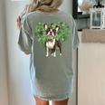 Cute Boston Terrier Shamrock St Patrick's Day Dog Lover Men Women Kids Women's Comfort Colors T-Shirt Back Print Bay
