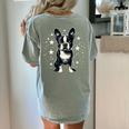 Dog Boston Terrier For Men Women Women's Comfort Colors T-Shirt Back Print Bay