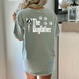 The Dogfather Boston Terrier Dog Dad Tshirt Idea Women's Comfort Colors T-Shirt Back Print Bay