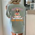 This Girl Loves Watermelon And Her Boston Terrier Dog Mother Women's Comfort Colors T-Shirt Back Print Bay