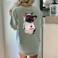 Girls I Heart Mom Love Mama Boston Terrier Dog Lover Women's Comfort Colors T-Shirt Back Print Bay