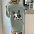 Love Is Boston Terrier Bostie Women's Comfort Colors T-Shirt Back Print Bay