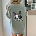 Love Is Boston Terrier Bostie Women's Comfort Colors T-Shirt Back Print Bay