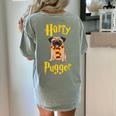 Lovely Harry Pugger Pug Women's Comfort Colors T-Shirt Back Print Bay
