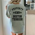 Property Of Boston Terrier Boston Terrier Shirt Women's Comfort Colors T-Shirt Back Print Bay