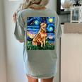 Red Heeler Starry Night Cattle Dog Colorful Art By Aja For Men Women Girls Kids Women's Comfort Colors T-Shirt Back Print Bay