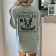 Retro Boston Terrier Coffee Dog Mom Coffee Lover Women's Comfort Colors T-Shirt Back Print Bay