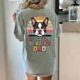 Retro Boston Terrier Dad Women's Comfort Colors T-Shirt Back Print Bay