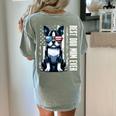 USA Flag Boston Terrier Best Dog Mom Ever 2025 Women's Comfort Colors T-Shirt Back Print Bay