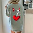 Valentine's Day Boston Terrier Dog Vector Women's Comfort Colors T-Shirt Back Print Bay
