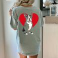 Valentine's Day Boston Terrier Lover Women's Comfort Colors T-Shirt Back Print Bay