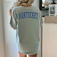 Varsity Grey Nantucket Women's Comfort Colors T-Shirt Back Print Bay