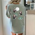 Xmas Tree Santa Riding Boston Terrier Christmas Women's Comfort Colors T-Shirt Back Print Bay
