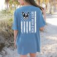 Best Boston Terrier Dog Mom Ever USA Flag For Men Women Kids Women's Comfort Colors T-Shirt Back Print Blue Jean
