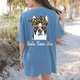 Birthday And Mother's Day -Boston Terrier Mom Women's Comfort Colors T-Shirt Back Print Blue Jean
