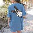 Boston Terrier Bostie Dog Kids Men Women's Comfort Colors T-Shirt Back Print Blue Jean