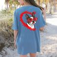 Boston Terrier Dog Mom Dad Valentine’s Day Pet Lover For Men Women Kids Women's Comfort Colors T-Shirt Back Print Blue Jean