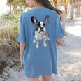 Boston Terrier Dog Motif Pet Art Boston Terrier Men Women Kids Women's Comfort Colors T-Shirt Back Print Blue Jean