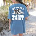 Boston Terrier Dog Official Sleeping Shirt Men Women Kids Women's Comfort Colors T-Shirt Back Print Blue Jean