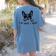 Boston Terrier Dog Owner I Do What I Want Pet Women's Comfort Colors T-Shirt Back Print Blue Jean