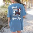 Boston Terrier Fart American Gentleman Non-Sporting Dog Women's Comfort Colors T-Shirt Back Print Blue Jean
