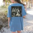 Boston Terrier Selfie With Ghosts Halloween Dog Lover Women's Comfort Colors T-Shirt Back Print Blue Jean