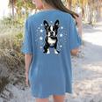 Dog Boston Terrier For Men Women Women's Comfort Colors T-Shirt Back Print Blue Jean
