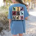 Funny Boston Terrier Quote In My Boston Terrier Era Cool Dog Men Women Women's Comfort Colors T-Shirt Back Print Blue Jean