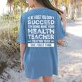 Health Teacher Tshirt Appreciation For Men Women Women&#x27;s Comfort Colors T-Shirt Back Print Blue Jean