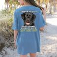 Labrador Retriever Lab Professional Human Trainer Women's Comfort Colors T-Shirt Back Print Blue Jean
