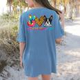 Peace Love Boston Terrier Tie Dye Dog Lover For Men Women Girls Kids Women's Comfort Colors T-Shirt Back Print Blue Jean