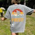 Bigfoot Sasquatch Prost Retro Bavarian Oktoberfest Men Women Women's Comfort Colors T-Shirt Back Print Grey