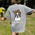 Birthday And Mother's Day -Boston Terrier Mom Women's Comfort Colors T-Shirt Back Print Grey
