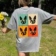 Bostie Dog Lover Boston Terrier With Sunglasses For Men Women Girls Kids Women's Comfort Colors T-Shirt Back Print Grey